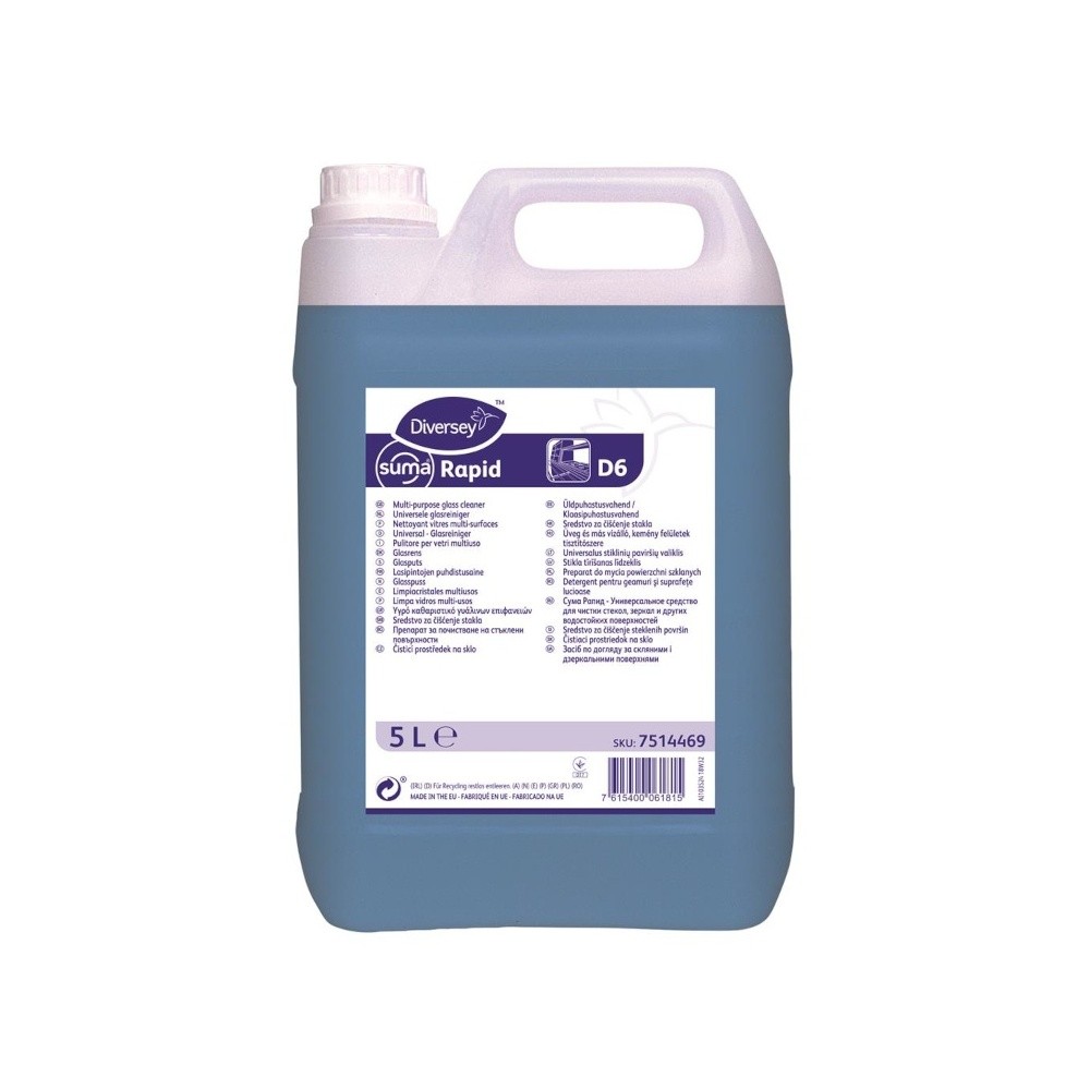 Diversey Suma Rapid D6 - preparat do mycia powierzchni szklanych - 5 l