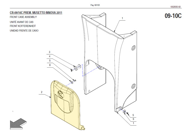 Pokrywa pojemnika na detergent Comac