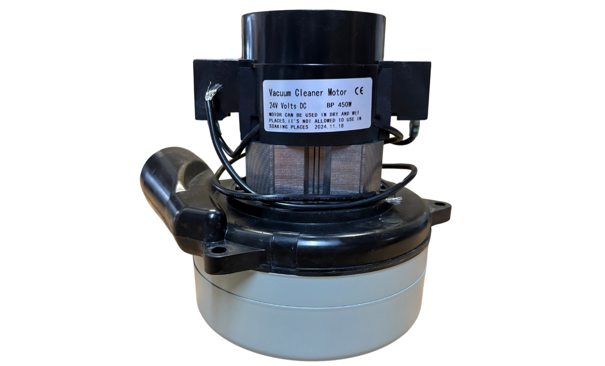 SILNIK SSĄCY 24V 450W , 2 TURBINY BOCZNY Z KRÓĆCEM