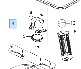 KORPUS ZAWORU  NILFISK SC 401 DO KOSZA PŁYWAKA KPL