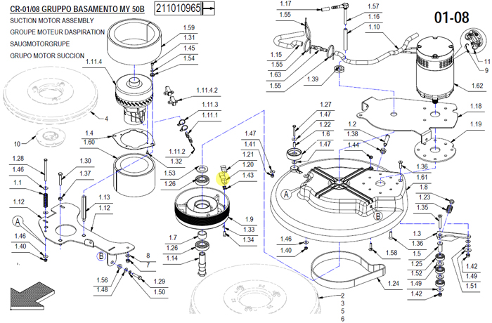 Sprężyna blokująca szczotkę