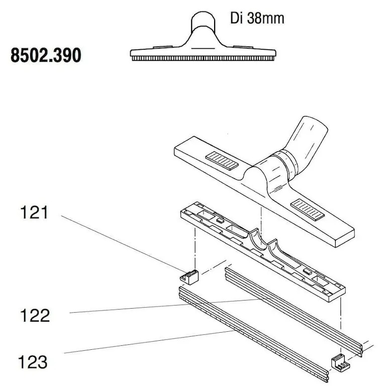 Guma dyszy do Taski Vacumat tył 315mm GUMA TASKI