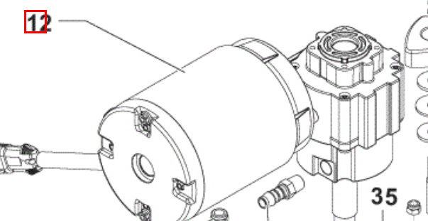 SILNIK Z PRZEKŁADNIĄ 12V 260W KPL