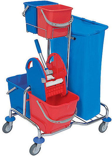 Wózek serwisowy Roll Mop chromowany z wyciskarką 02.20.120 KW CH