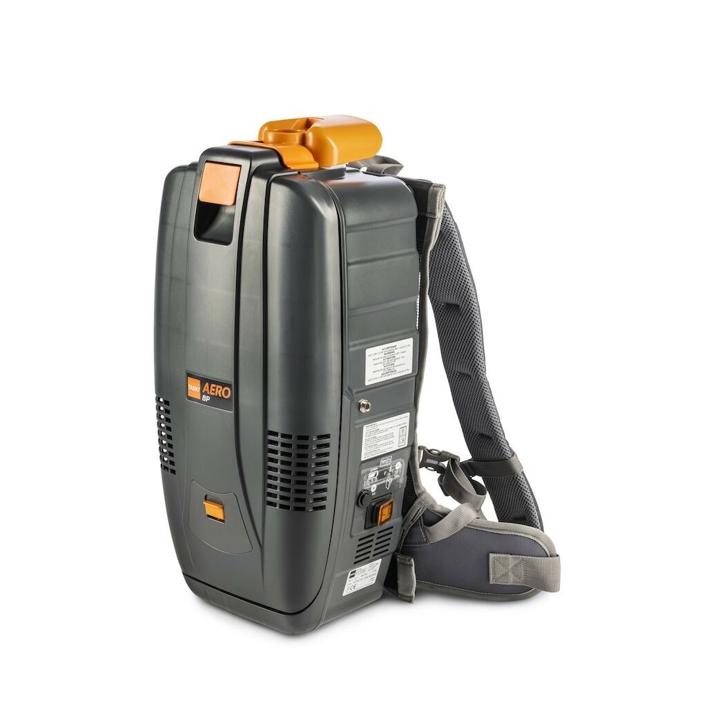 TASKI AERO BP E 1 Stück - suchý vysavač, tichý a leicht s Elektroantrieb - 3 Funktionen v 1 přístroj: Rollensauger, Rückensauger nebo Gebläse